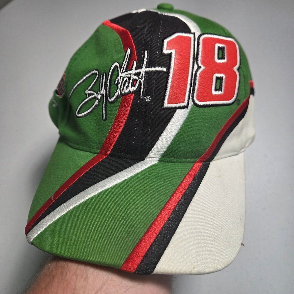 ​Bobby Labonte 18 Interstate Batteries Hat NASCAR Joe Gibbs Racing Green Cap